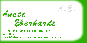 anett eberhardt business card